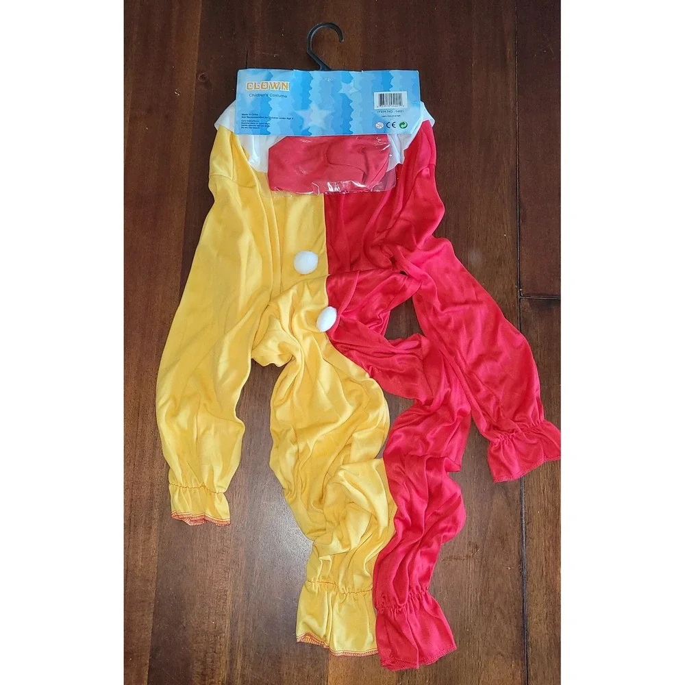 The Fantasia Kids Costume Medium Ages 7-10‎ Color Block Red Yellow White NIB